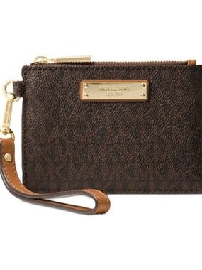 MICHAEL Michael Kors Signature Monogram Coin Purse Wristlet
